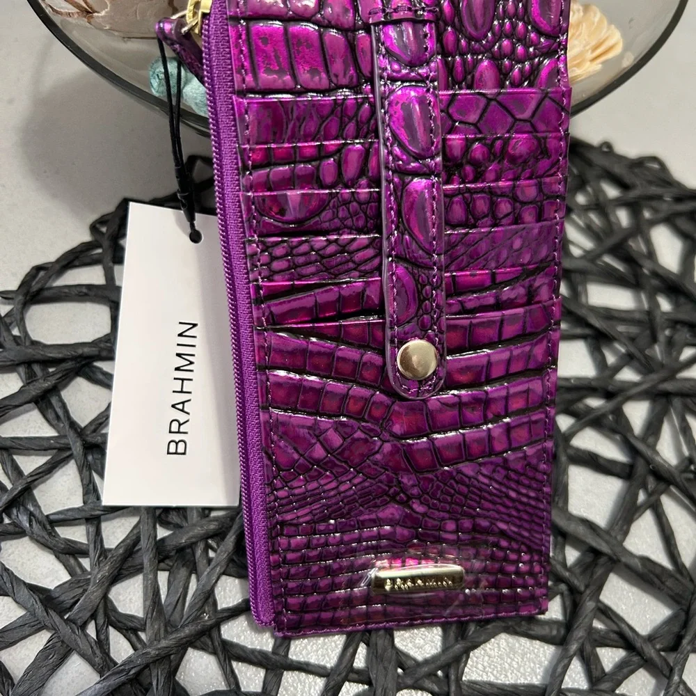 🦄 💜 Brahmin Katie Purple Potion Crossbody and Credit Card Holder NWT